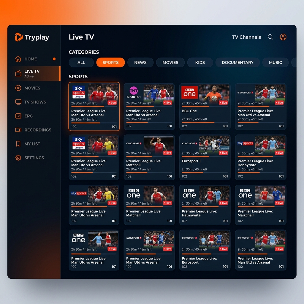 Tryplay App Interface